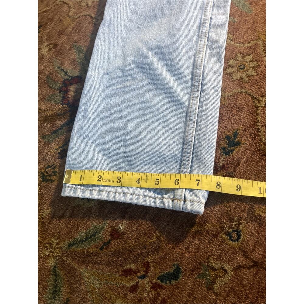 Zara Light Wash Straight Leg Cotton High Rise Jeans Y2K Streetwear Mom Sz 0 - Picture 10 of 13
